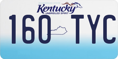 KY license plate 160TYC