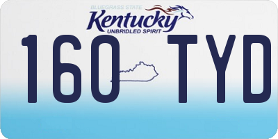 KY license plate 160TYD