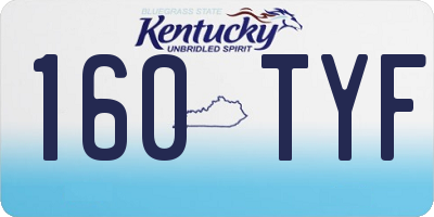 KY license plate 160TYF