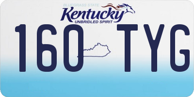 KY license plate 160TYG