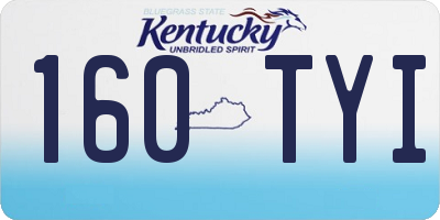 KY license plate 160TYI