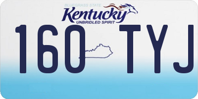 KY license plate 160TYJ