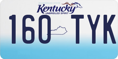 KY license plate 160TYK