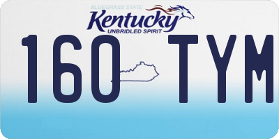 KY license plate 160TYM