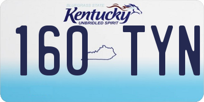 KY license plate 160TYN