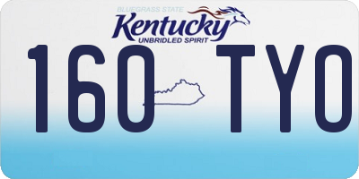 KY license plate 160TYO