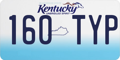 KY license plate 160TYP