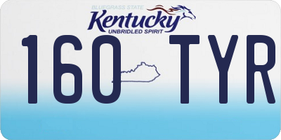 KY license plate 160TYR