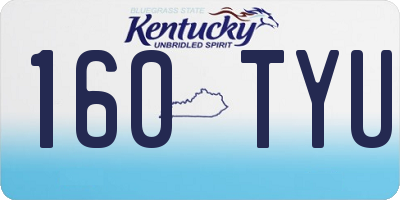KY license plate 160TYU