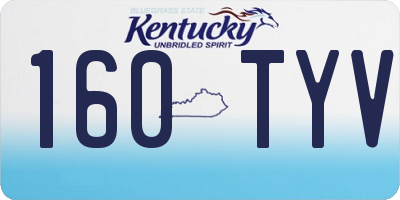 KY license plate 160TYV