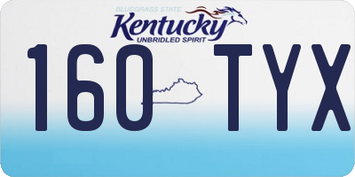 KY license plate 160TYX