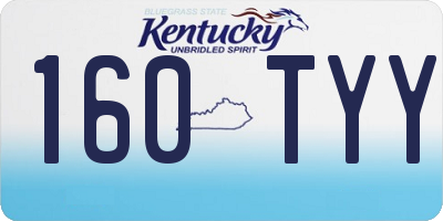 KY license plate 160TYY