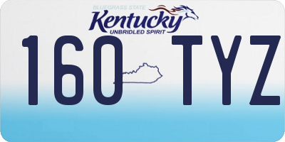 KY license plate 160TYZ