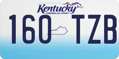 KY license plate 160TZB
