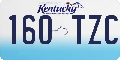 KY license plate 160TZC