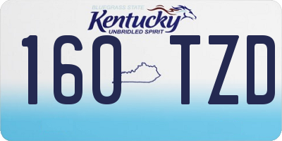 KY license plate 160TZD