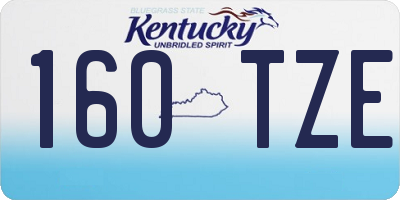 KY license plate 160TZE