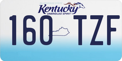KY license plate 160TZF
