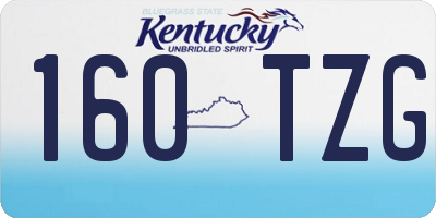 KY license plate 160TZG