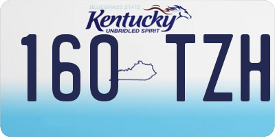 KY license plate 160TZH