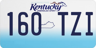 KY license plate 160TZI