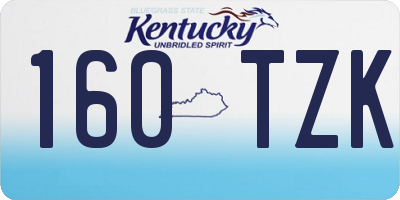 KY license plate 160TZK