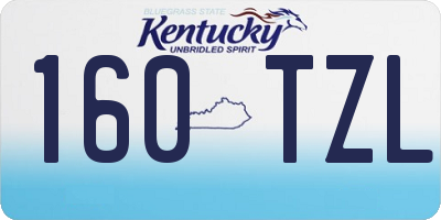 KY license plate 160TZL