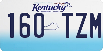 KY license plate 160TZM