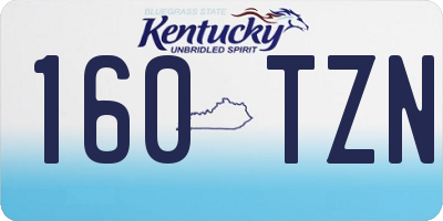KY license plate 160TZN
