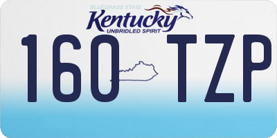 KY license plate 160TZP