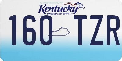 KY license plate 160TZR