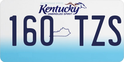 KY license plate 160TZS