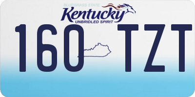 KY license plate 160TZT