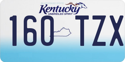 KY license plate 160TZX