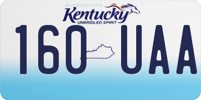 KY license plate 160UAA