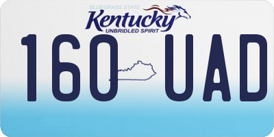 KY license plate 160UAD