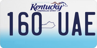 KY license plate 160UAE