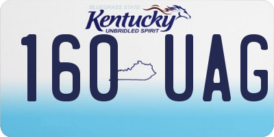 KY license plate 160UAG