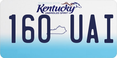 KY license plate 160UAI