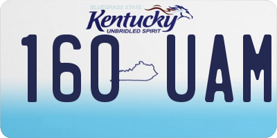 KY license plate 160UAM