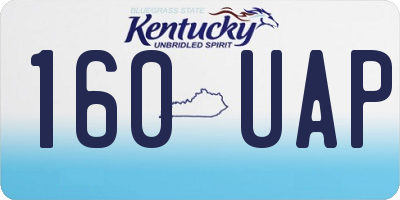 KY license plate 160UAP