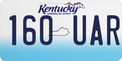 KY license plate 160UAR