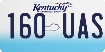KY license plate 160UAS