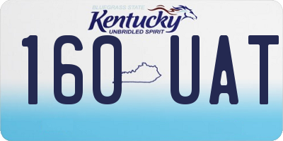 KY license plate 160UAT