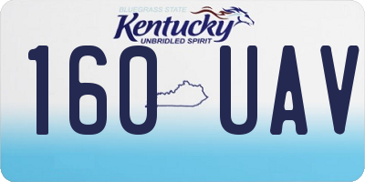 KY license plate 160UAV