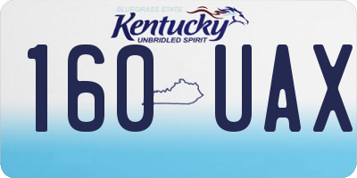 KY license plate 160UAX