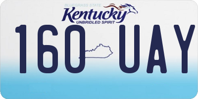 KY license plate 160UAY