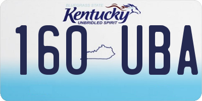 KY license plate 160UBA
