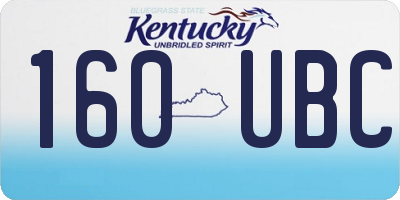 KY license plate 160UBC