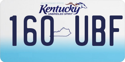 KY license plate 160UBF